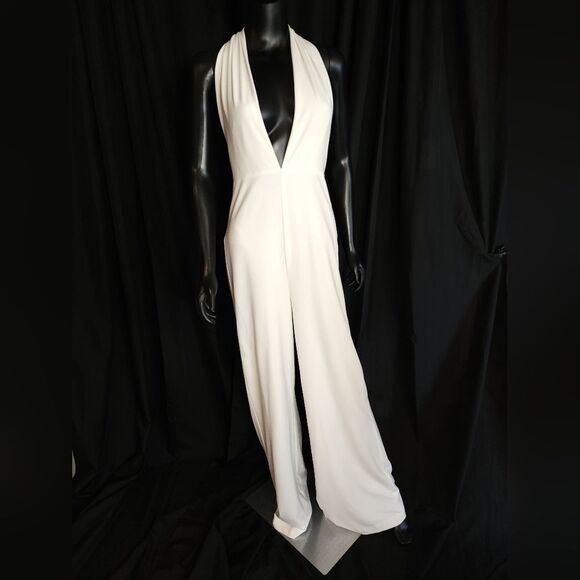 HALSTON Halter Jumpsuit NWT - Picture 5 of 14
